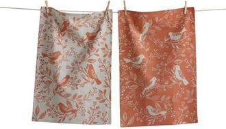 Tag Canyon Print Birds & Vines Dt S/2 Melon Melon Cotton Everyday in Pink at Nordstrom