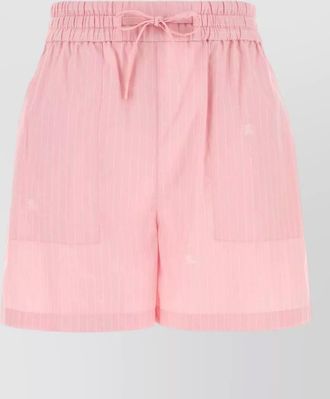 Burberry embroidered poplin knee-length shorts