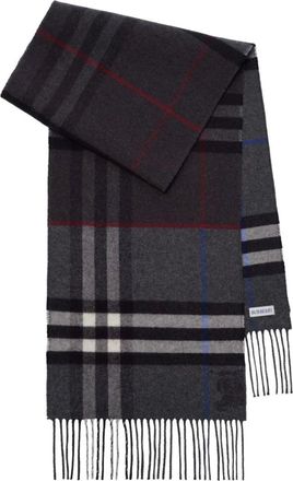 Burberry (WMNS) Burberry Check Cashmere Scarf Charcoal 8117706
