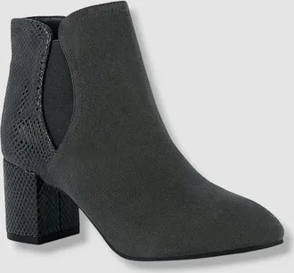 Karen Scott Ivynaa Boots Womens Gray Faux Suede Ankle Bootie LION181