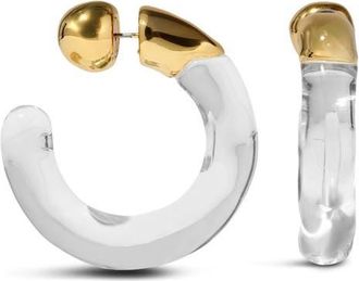 Alexis Bittar Liquid Lucite Front/Back Hoop Earrings in Gold/Lucite at Nordstrom