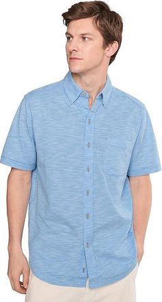 Tommy Bahama San Lucio Tides Short Sleeve Shirt Mens Clothing Big Sky Blue : 2XL, Cotton/Down/Polyester