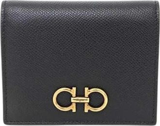 Ferragamo Pre-owned Wallets, female, Black, Size: ONE SIZE Pre-owned Leather Wallet