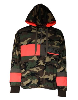 Dolce & Gabbana Multicolor Camouflage Hooded Men Sweatshirt Sweater Cotton Polyester Clothing