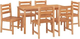 vidaXL 7 Piece Garden Dining Set Solid Wood Teak vidaXL