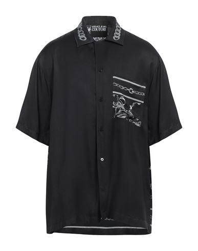 Tシャツ・カットソー VERSACE CAMICIA MC IN DENIM BAROCCO DE LA MER VERSACE JEANS COUTURE BAROCCO CHEST LOGO PRINT T SHIRT-WHITE