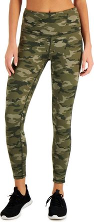 Ideology Performance Reversible 7/8 Leggings In Camo Emerald