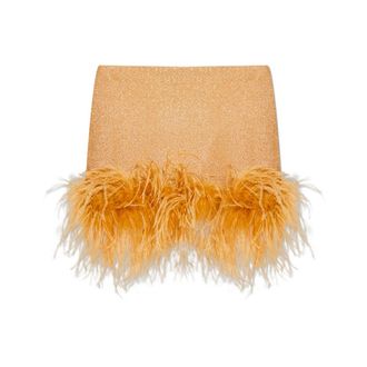 Os&eacute;ree Rokken, Dames, Beige, M, Lumiere Plumage Skirtini