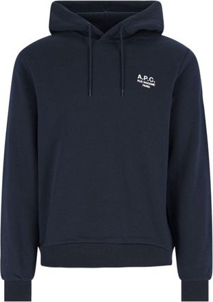 A.P.C. Logo Hoodie - Navy