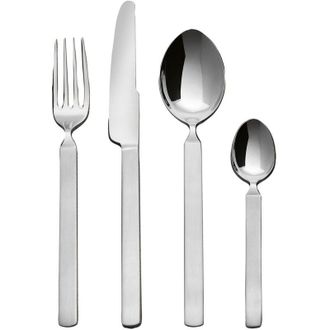 Alessi Dry 4180S24 - Servizio di Posate di Design in Acciaio Inossidabile 18/10, 24 Pezzi