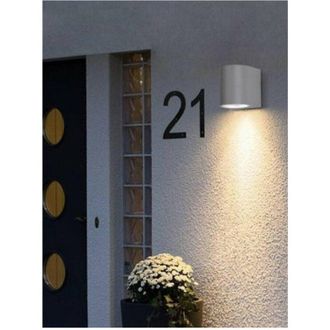 Trade Shop Trade Shop - Applique Moderno A Parete Per Esterno Lampada Giardino Faretto Gu10 Ip65 Es53 - Grey