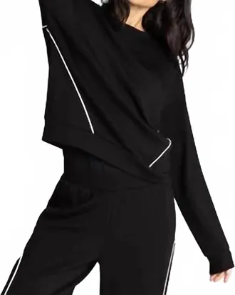 Thread & Supply Britney Long Sleeve Top In Black