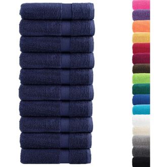 vidaXL Toallas De Ducha Solund 10 Uds Azul Marino 70x140 Cm 600 Gsm Vidaxl
