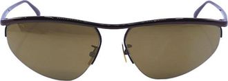 Bottega Veneta BV1091S003 Cat-Eye Semi Rim Sunglasses - Brown