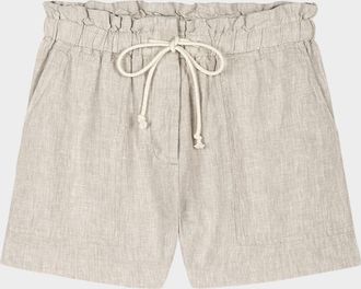 Rails Foster Paperbag Linen Shorts