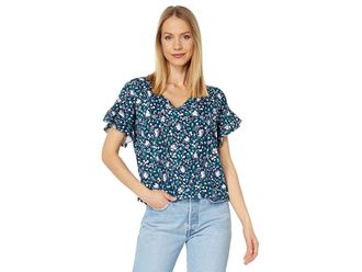 Carve Designs Hazel Top Womens Clothing Navy Floral : MD (US 8-10), Modal/Cotton