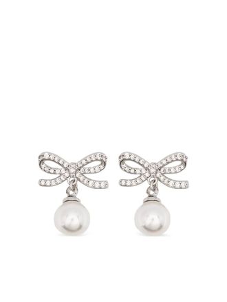 Self Portrait Oorbellen met strik - Zilver