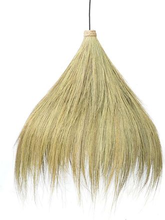 Bazar Bizar L&aacute;mpara colgante de fibra vegetal en marr&oacute;n 50x50x85 cm