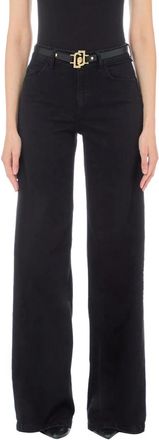 Liu Jo Wide Belt Flare Jeans - Dames - Loose Fit Jeans - Zwart - W26 - Jeans