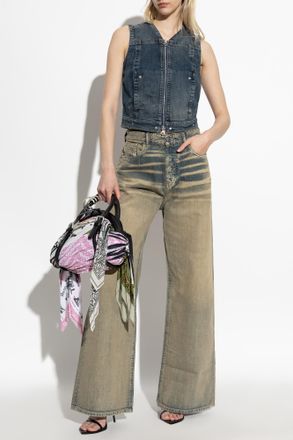 Diesel Denim Vest DE-PROOF-RE, Womens, Navy Blue