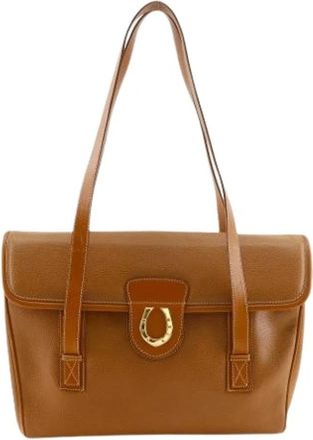 Gucci Pre-owned Vintage Schoudertas - Dames - Vintage Schoudertas - Bruin - ONE Size - Leer - Vintage