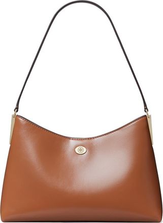 Tory Burch Small Robinson Leather Shoulder Bag in Aged Tan at Nordstrom