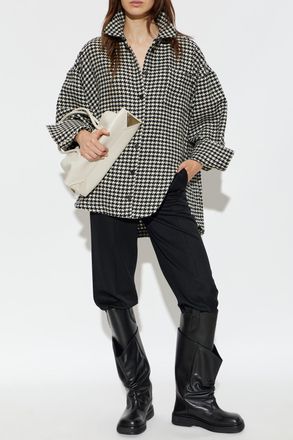 The Attico Shirt With Houndstooth Pattern, Womens, Black