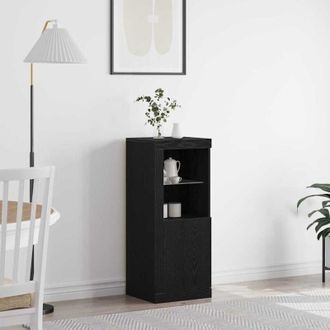 vidaXL Credenza Nero 41 x 37 x 100 cm Legno multistrato - Vidaxl