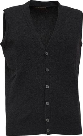 FILIPPO DE LAURENTIIS Cb 1Sm Wc 12R Mouwloos Vest - Heren - Spencers - Grijs - L - Wol - Truien & Vesten