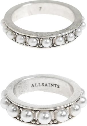 AllSaints Twee Ringen - Dames - Ringen - Grijs - L - Accessoires