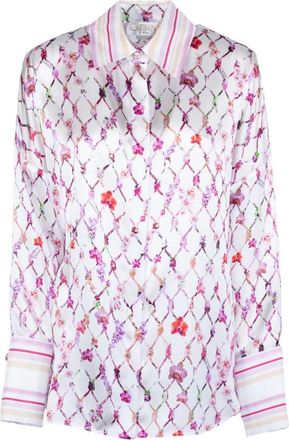 Genny Shirts, female, Multicolor, Size: XL Silk Shirt