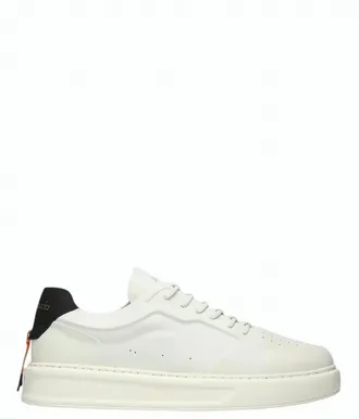Barracuda White Slip On Leather Sneakers