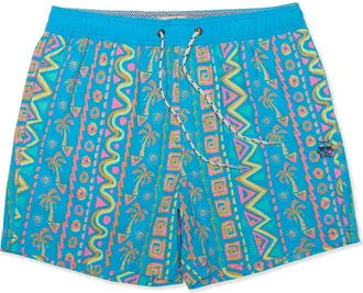 Party Pants Festival 5-Inch Starter Swim Trunks in Cyan at Nordstrom, Size Xx-Large
