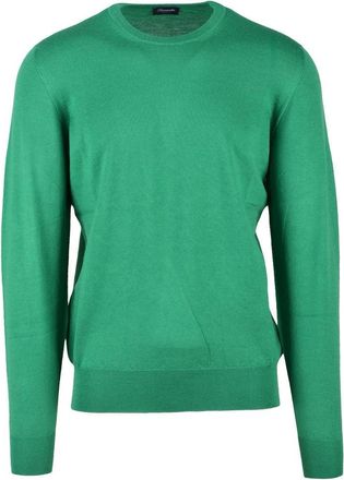Drumohr Crew Neck Merino Wool Pullover - Green