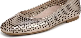 Vionic Womens Orinda Perf Flats In Sea Salt Leather