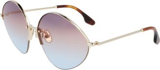 Victoria Beckham Gold Metal Womens Sunglasses