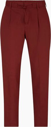 HUGO BOSS Mens Perin Solid Patterned Straight Trousers - Red - Size: 30W r