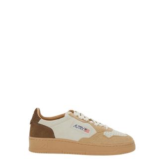 Autry Medalist Low Sneaker - Dames - Sneakers - Beige - 37 EU - Katoen - Schoenen