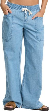 Billabong Zonte Saltwashed Wide Leg Pants in Sea Blue at Nordstrom, Size X-Small