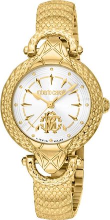 Roberto Cavalli Swiss Quartz Bracelet Watch, 32mm in Gold at Nordstrom Rack