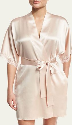 Christine Lingerie Bijoux Short Silk Robe