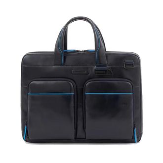 Piquadro Laptop Bags & Cases - Heren - Laptoptassen - Blauw - ONE Size - Leer - Tassen