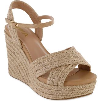 Mia Alouette Wedge Espadrille Sandal in Natural Jute at Nordstrom, Size 6.5