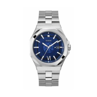 Guess Grijze Roestvrijstalen Quartz Horloge - Heren - Accessoires - Grijs - Maat: ONE Size