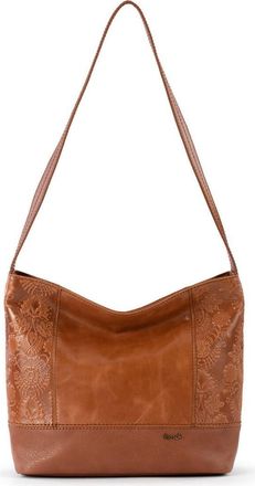 The Sak Leather Hobo Bag in Tobacco Floral Emboss at Nordstrom Rack