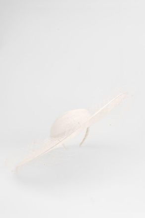 Karen Millen Womens Mesh Detail Disk Fascinator - White - One Size