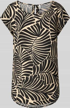 Only Regular Fit T-Shirt mit Schl&uuml;sselloch R&uuml;ckenausschnitt Modell NOVA in Sand, Gr&ouml;&szlig;e 34