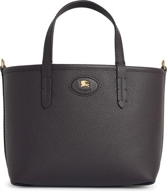 Burberry Tote Bloomsbury Peat mini omkeerbare bruine leren tas