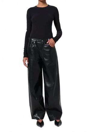 A Gold E Recycled Leather Twist Jean In Detox