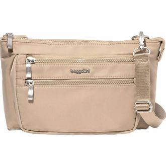 Baggallini Pocket Belt Bag Convertible Crossbody Waist Pack in Taupe Twill at Nordstrom